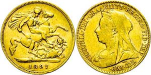Great Britain Sovereign, 1897, Gold, ... 
