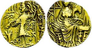 India Kushan, Shaka, Gold dinar (7, 67g), ... 