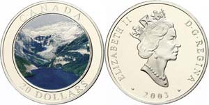 Kanada 20 Dollars, 2003, Naturwunder - Rocky ... 