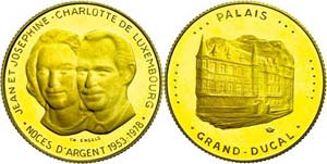 Luxembourg Gold medal (40 Franc), 1978, Jean ... 