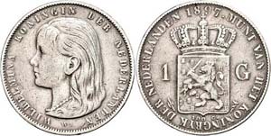 Niederlande Gulden, 1897, Wilhelmina, ... 