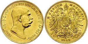 Austria 10 coronas, 1909, Gold, Francis ... 