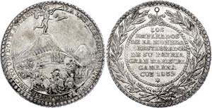 Medallions foreign before 1900 Peru, silver ... 
