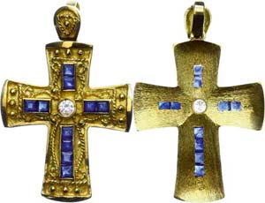 Gold und Silberschmuck Anhänger - Kreuz (29 ... 