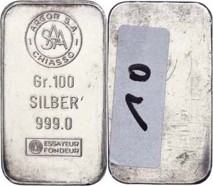Gold and silver jewellery Bullion, 100 Gr. ... 