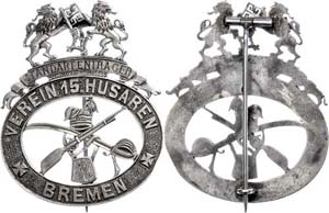 Emblem association 15. Hussars Bremen, ... 