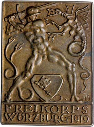 Free corps Würzburg, commemorative plaque ... 