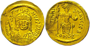 Coins Byzantium Justin II., 565-578, solidus ... 
