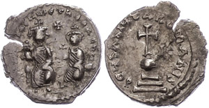 Coins Byzantium Heraclius, 610-641, hexagram ... 