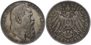 Bavaria 2 Mark, 1911, Luitpold, to the 90. ... 