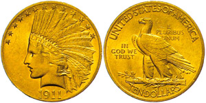Coins USA 10 Dollars, 1911, gold, Indian ... 