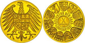 Medallions Germany after 1900 Gold medal to ... 