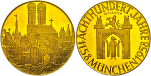Medallions Germany after 1900 Munich, Gold ... 