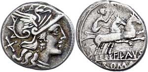 Coins Roman Republic Decimius Flavus?, ... 