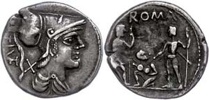 Coins Roman Republic Ti. Veturius, denarius ... 
