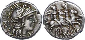 Coins Roman Republic Cn. Lucretius trio, ... 