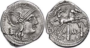 Coins Roman Republic M. Marcius Mn. F., ... 