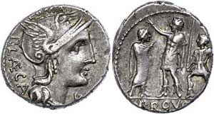 Coins Roman Republic P. Porcius Laeca, ... 