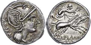 Coins Roman Republic L. Flaminius Chilo, ... 