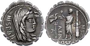 Münzen Römische Republik A. Postumius ... 
