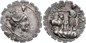 Münzen Römische Republik A. Postumius ... 