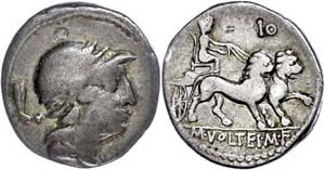 Coins Roman Republic M. Volteius M. f., ... 