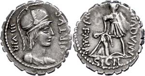 Coins Roman Republic Mn. Aquilius, Serratus ... 