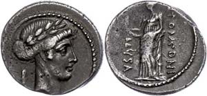 Coins Roman Republic Q. Pomponius Musa, ... 