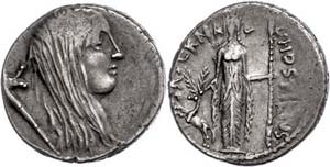 Coins Roman Republic L. Hostilius Saserna, ... 