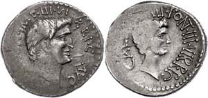 Coins Roman Republic M. Antonius, denarius ... 