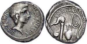 Coins Roman Republic Octavianus, denarius ... 