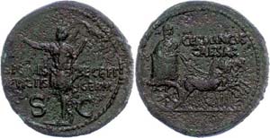 Coins Roman Imperial period Germanicus, 15 ... 