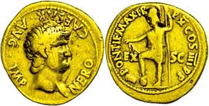 Münzen Römische Kaiserzeit Nero, 63-64, ... 