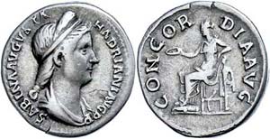 Coins Roman Imperial period Vabia Sabina, ... 