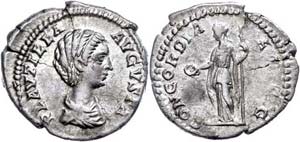 Coins Roman Imperial period Plautilla, 202, ... 