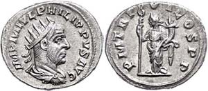 Coins Roman Imperial period Philip I. Arabs, ... 