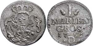 Brandenburg-Prussia Kingdom 1 Marian penny, ... 