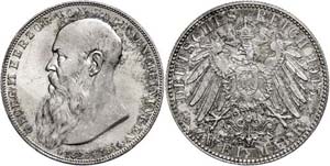 Saxony-Meiningen 2 Mark, 1915, Georg II., on ... 