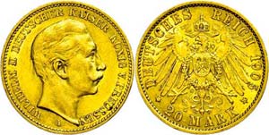 Prussia 20 Mark, 1905, Wilhelm II., ... 
