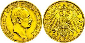 Saxony 10 Mark, 1912, Friedrich Albert III., ... 