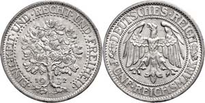 Münzen Weimar 5 Reichsmark, 1932, F, ... 