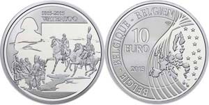Belgium 10 Euro, 2015, 200 years battle by ... 