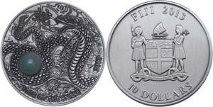 Fiji 10 dollars, 2013, Jahr oh the Snake, ... 