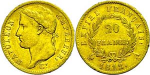 France 20 Franc, Gold, 1812, A (Paris), ... 