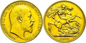 Grossbritannien 2 Pounds, Gold, 1902, Edward ... 