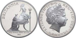 Grossbritannien 2 Pounds, 2013, Britannia, 1 ... 