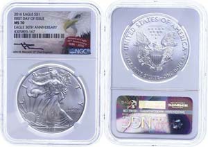 Coins USA Dollar, 2016, Silver eagle, in ... 