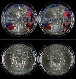 Coins USA Set to 4x 1 Dollar, 2016, Silver ... 