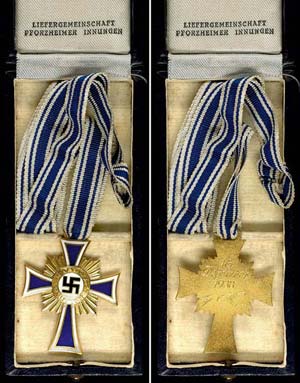 Honor cross of the German mother in gold, 1. ... 