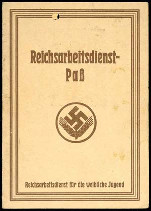 Bicycle, Reich Labour Service passport, ... 
